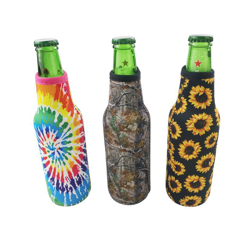 Beer Bottle Insulator Holde Insulated Can Cooler with Beer Opener