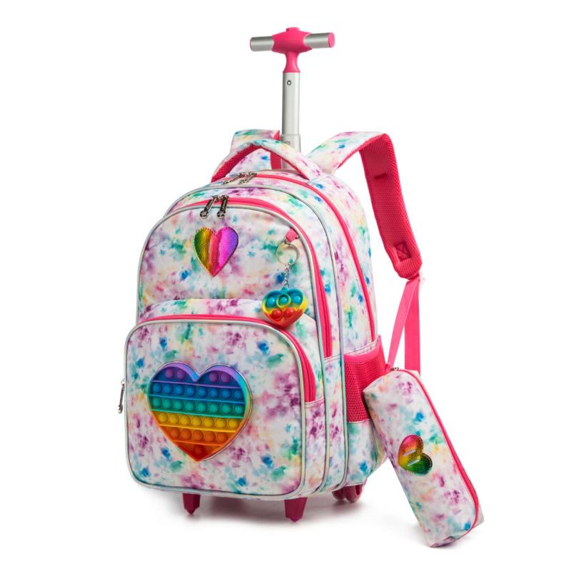 10801T3 Rolling Backpack Trolley School Bag Set with Lunch Cooler Bag